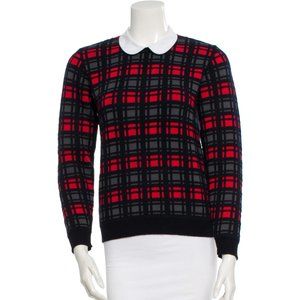 Marni Plaid Check Peter Pan Sweater